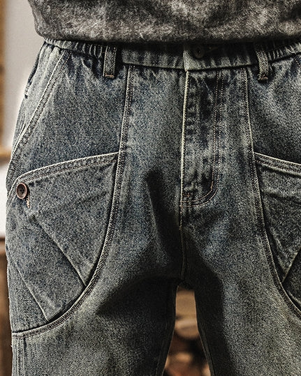 Angled Pocket Denim Jeans P1550