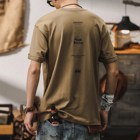 Outdoor Graphic Back Print T-Shirt P0952