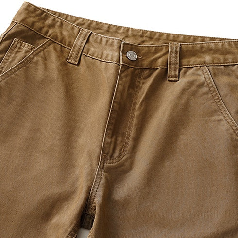 Retro Workwear Loose Straight Pants P1273