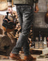 Retro Biker Straight Jeans P1282