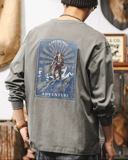 Retro American Long Sleeve Tee P1303