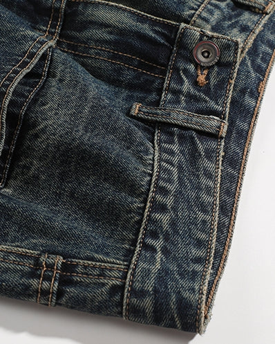 Side Pocket Cargo Denim Jeans P1543