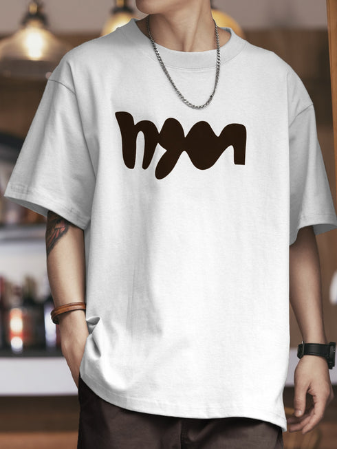 Abstract Logo Wide Silhouette Short Sleeve T-Shirt P1371
