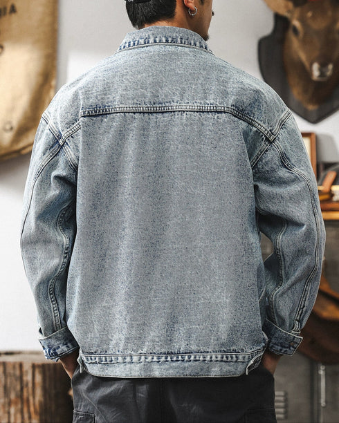 Retro Blue Stonewashed Denim Jacket P1319