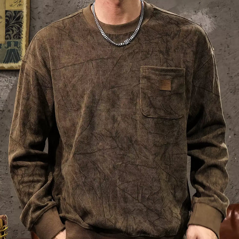 Round Neck Pullover Sweatshirt P1058