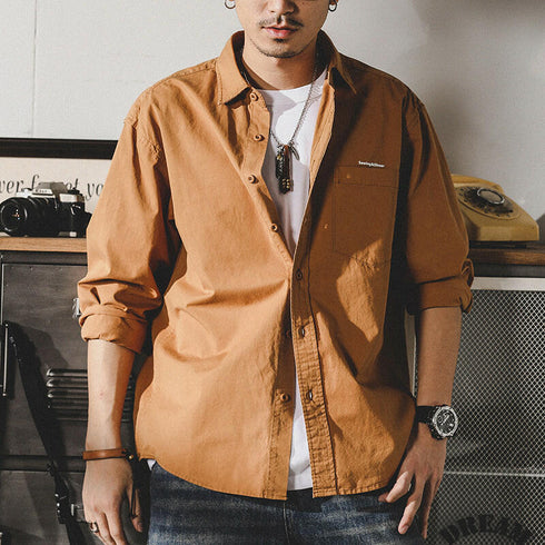 【OUTLET】ミニマルデザインベーシック長袖シャツ P0117