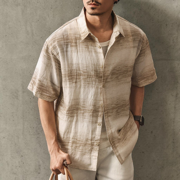 クラシックレギュラーカラー半袖シャツ P2047