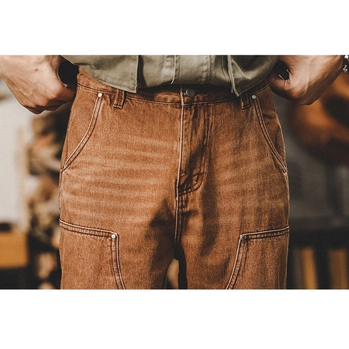 Earth Brown Work Denim Pants P1906