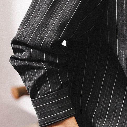 Soft Striped Long-sleeved Shirt P1271