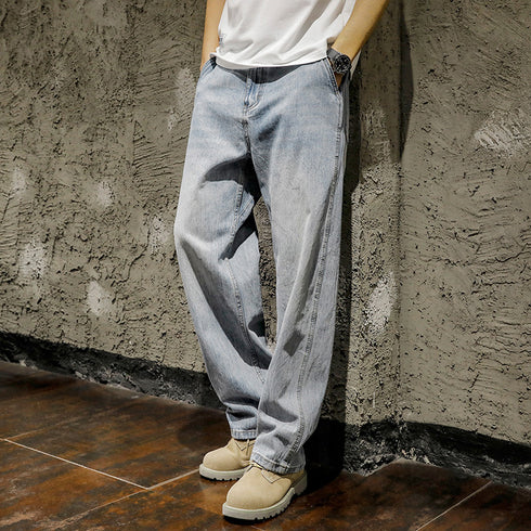 Wide-leg Jeans Straight Loose P1012