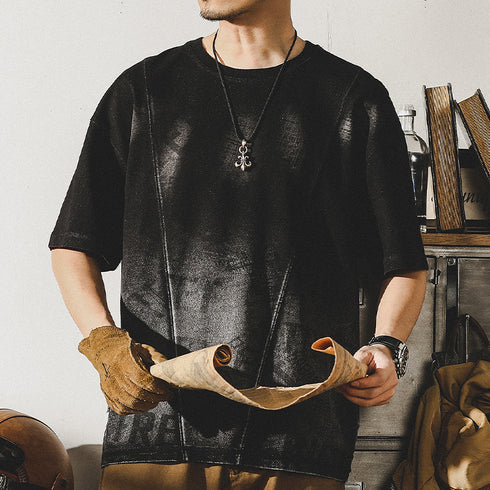 Short-sleeved Summer Tie-dye Gradient P0956