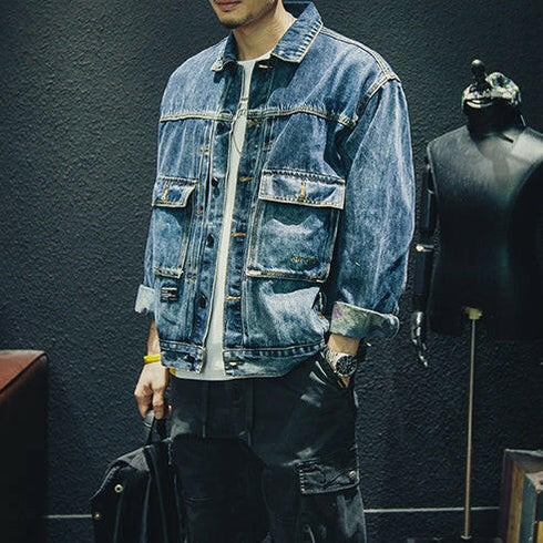 Vintage Wash Denim Jacket P0715