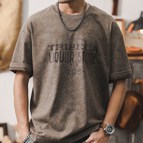 American Retro Cloud-dyed T-shirt P0929