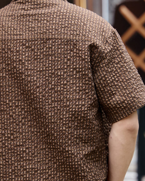 Waffle Texture Short Sleeve Shirt P1337