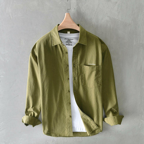 【OUTLET】ミニマルデザインベーシック長袖シャツ P0117