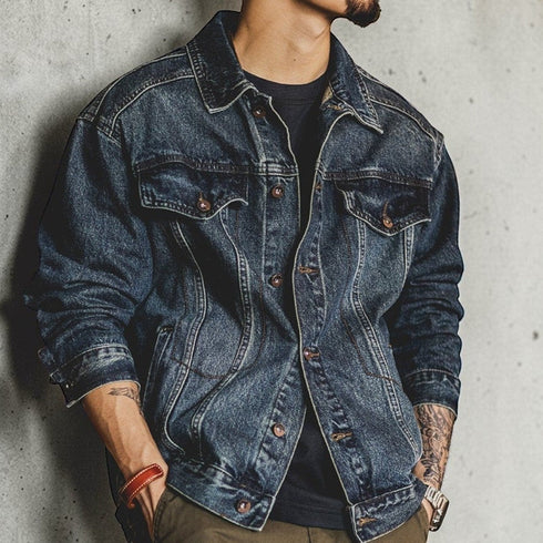 ヴィンテージウォッシュデニムジャケット P2030