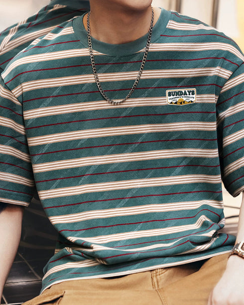 Multi Line Casual T-Shirt P1332