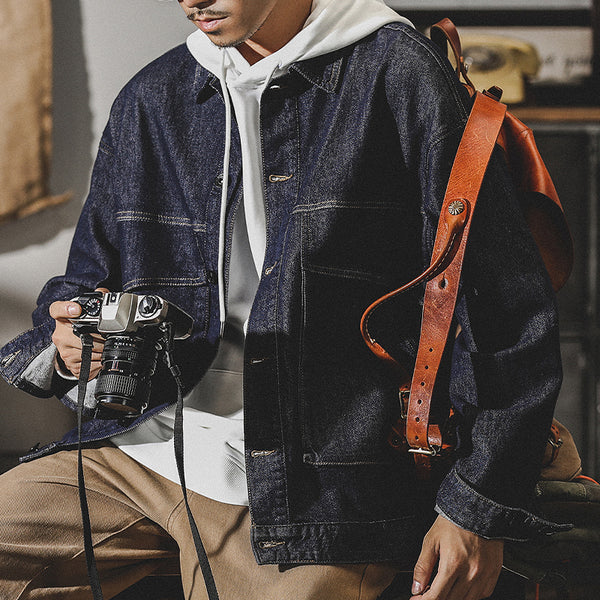 Large Size Denim jacket P0869