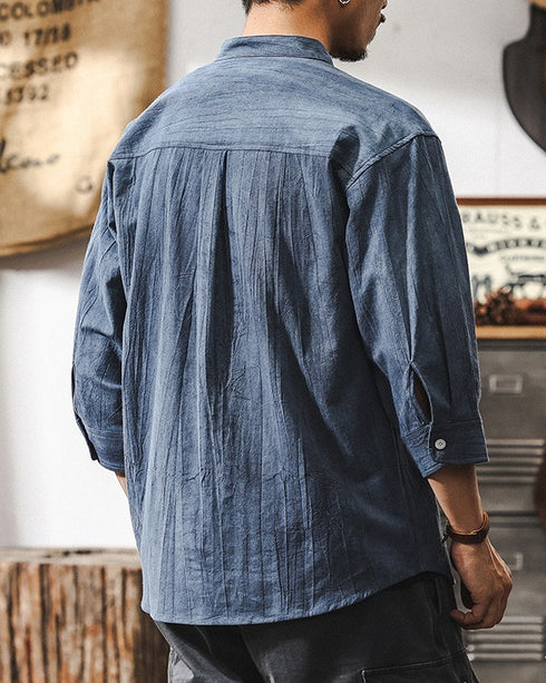 Vintage Shade Natural Style Three Quarter Sleeve Shirt P1327