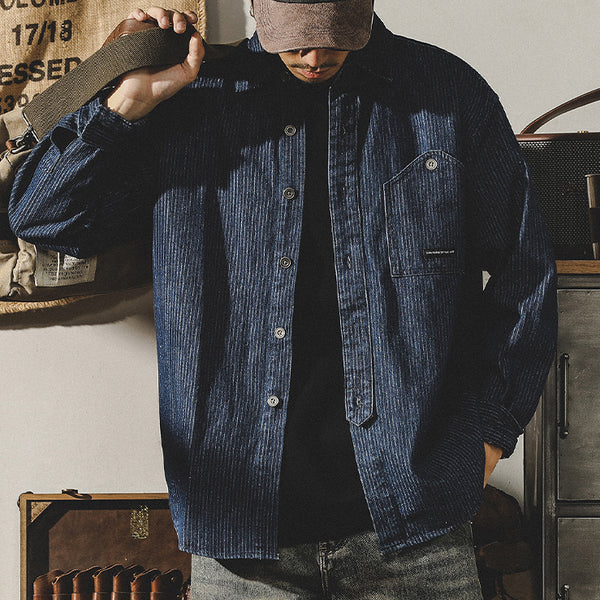 Long-sleeved Casual Vintage Workwear P0840