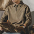 Distressed Lapel POLO Sweatshirt P0873