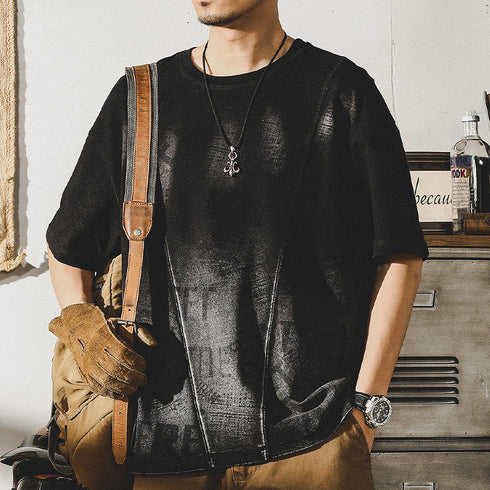 Short-sleeved Summer Tie-dye Gradient P0956