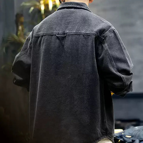 Loose Casual Denim Shirt P1050