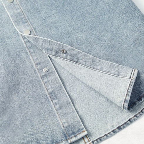 Summer Denim Shirt Short-sleeved P1017