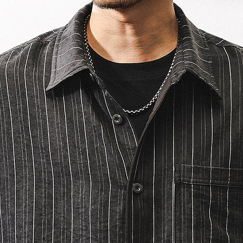 Soft Striped Long-sleeved Shirt P1271