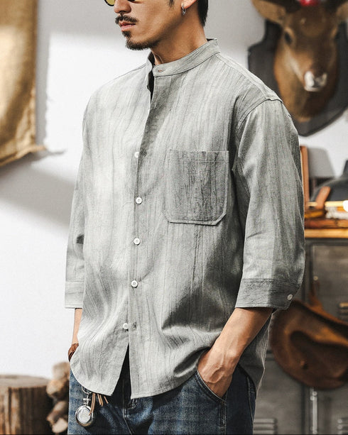 Vintage Shade Natural Style Three Quarter Sleeve Shirt P1327