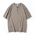 Henry Collar Short-sleeved Simple T-shirt P0966
