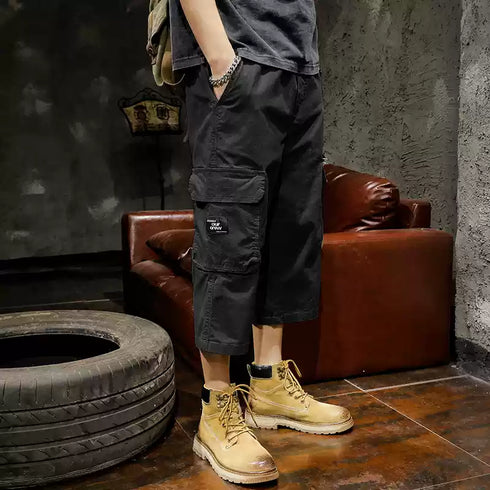 Casual Cropped Pants Trendy All-match P1030