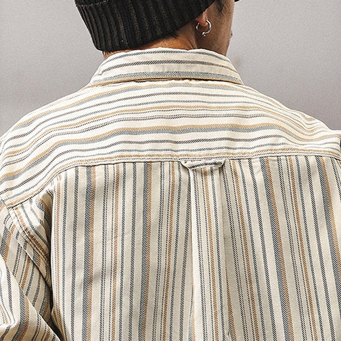 Striped Loose Casual Shirt P1216