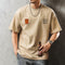 スクエアパッチプリント半袖Tシャツ P2163