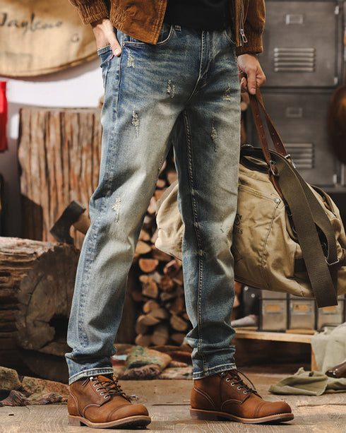 Vintage Slim Straight Jeans P1285