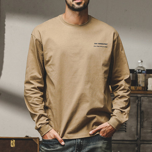 America T-shirt Men's Long-sleeved P0848