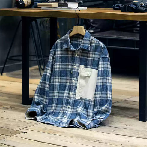 Long Sleeve Plaid Shirt P1048