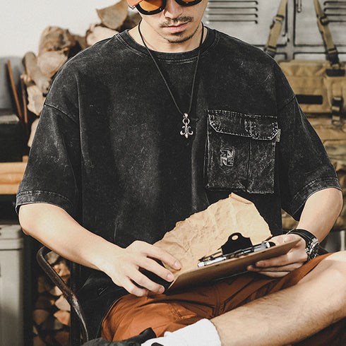 Snowflake Washed Batik T-shirt P0916