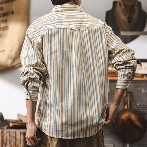 Striped Loose Casual Shirt P1216