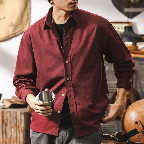 【OUTLET】クラシックシンプル長袖シャツ P1248