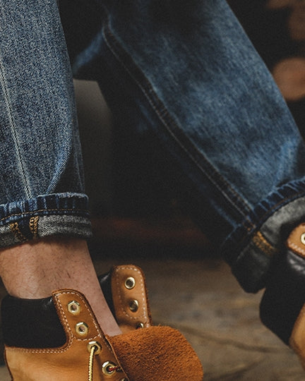 Distressed Fade Denim Jeans P1544