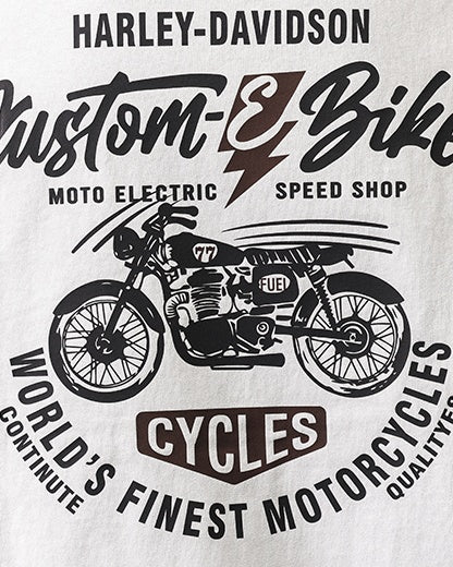 Retro Biker Print Heavyweight Tee P1299