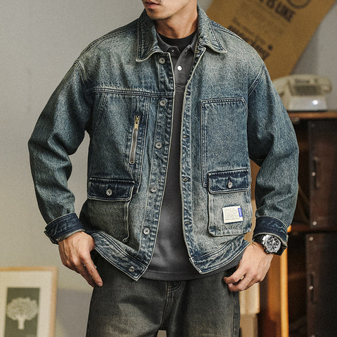Stonewashed Vintage Denim Jacket P0817