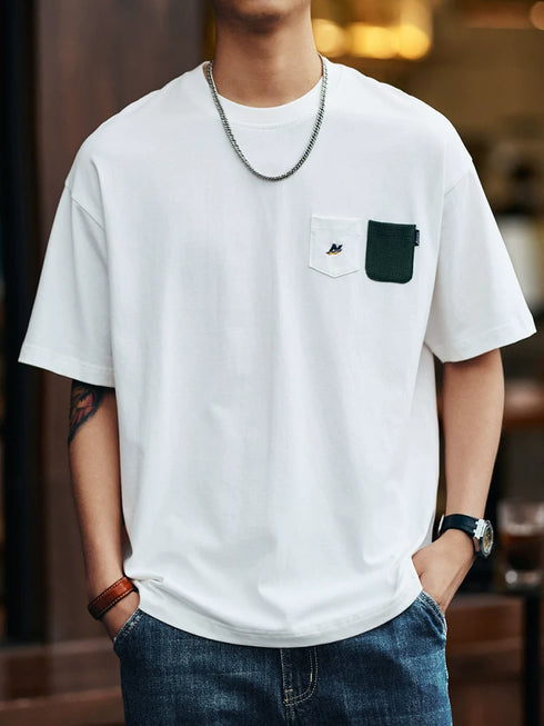 【OUTLET/即納】ダブルポケットアクセント半袖Tシャツ P1368