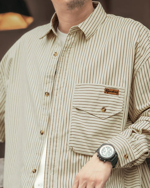 Vintage Stripe Work Shirt P1334