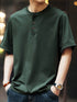Minimal Button Front Design Short Sleeve T-Shirt P1348