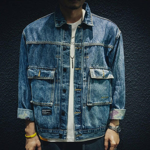 Vintage Wash Denim Jacket P0715