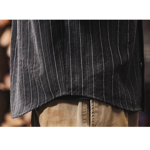 Soft Striped Long-sleeved Shirt P1271