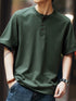 Minimal Button Front Design Short Sleeve T-Shirt P1348