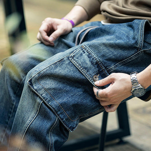 【OUTLET/即納】Vintage Wash Cargo Jeans P0411